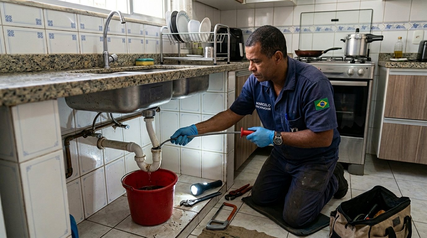 Ligação da Pia da Cozinha em Cabo Frio‑RJ