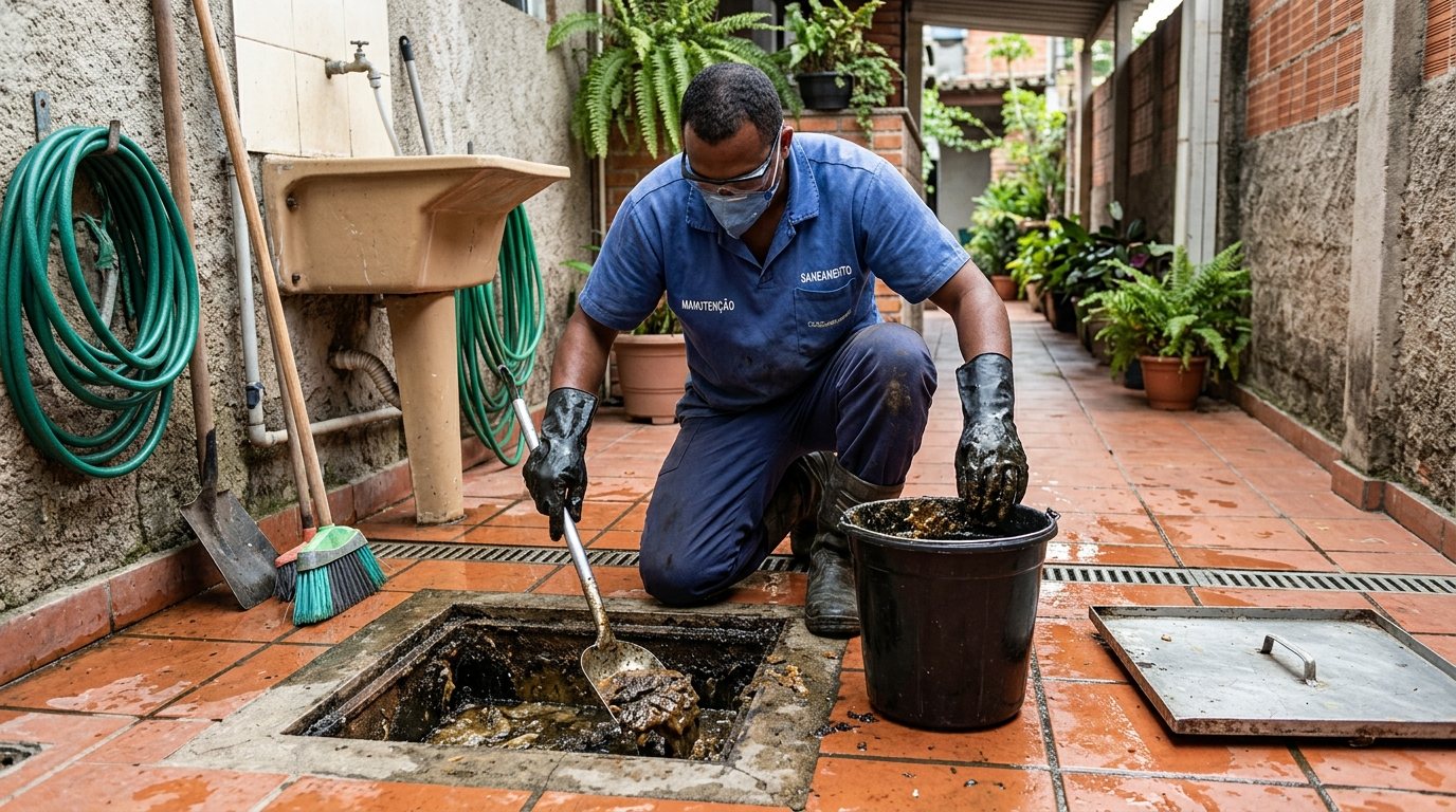 Limpeza de Caixa de Gordura Comercial em Cabo Frio‑RJ
